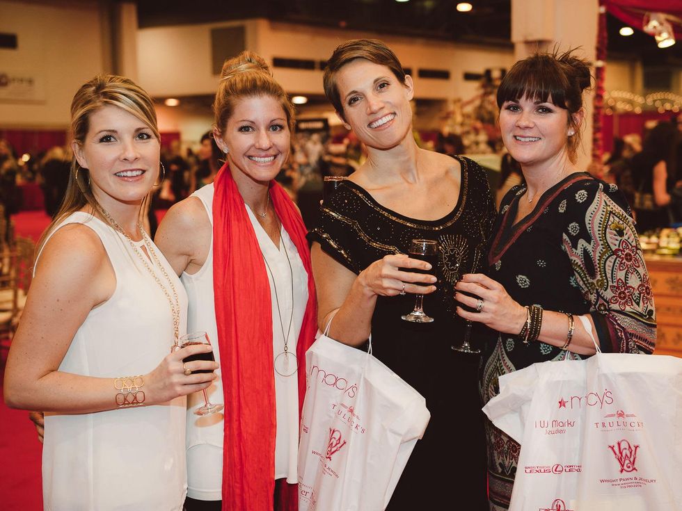 9 Stephanie Moore, from left, Diana Harper, Lis Purdy and Mary Margaret Purdy at the Nutcracker Market preview party November 2013