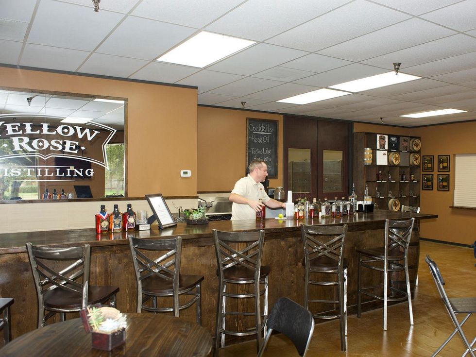 9 Yellow Rose Distilling September 2014 bartender at bar