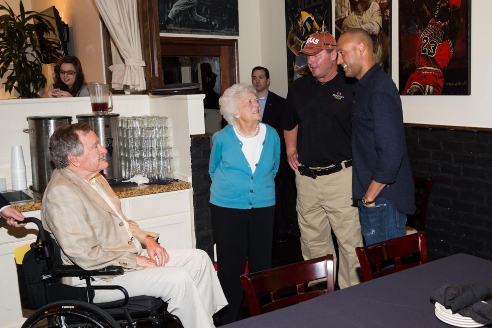 9005 Astros Opening Day with Barbara and George H.W. Bush April 2014