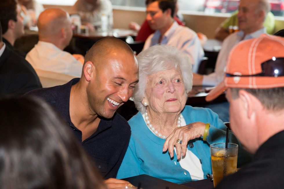 9054 Astros Opening Day with Barbara and George H.W. Bush April 2014