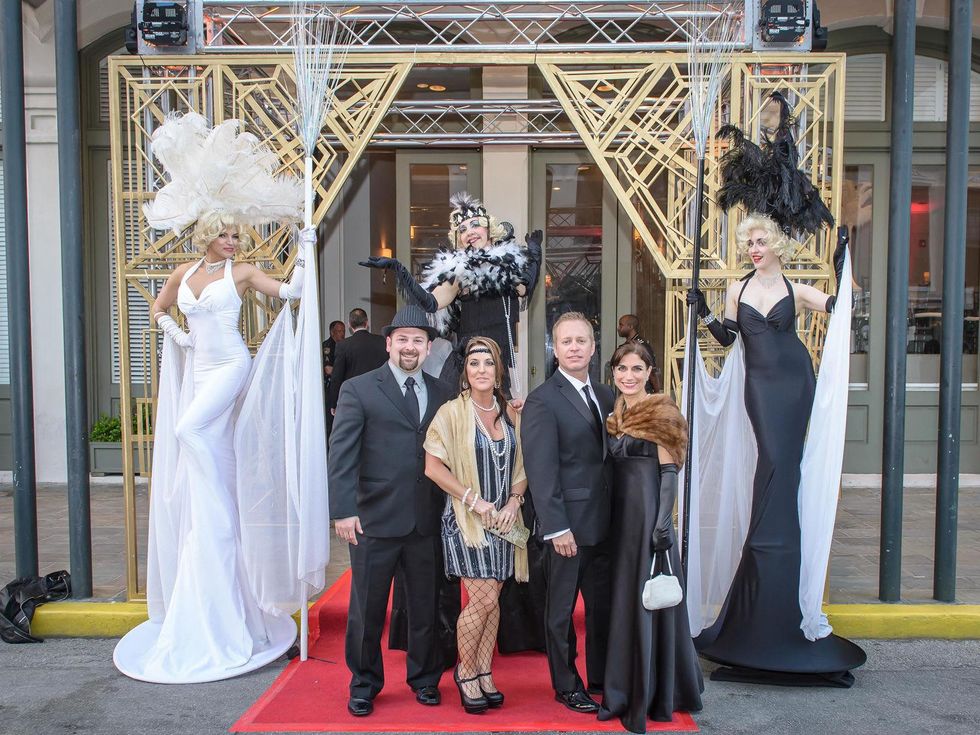9089 Matthew Montes, from left Wendy Wisnieski, Brad Goebel and Margaret Resto at the Tremont Ball March 2014