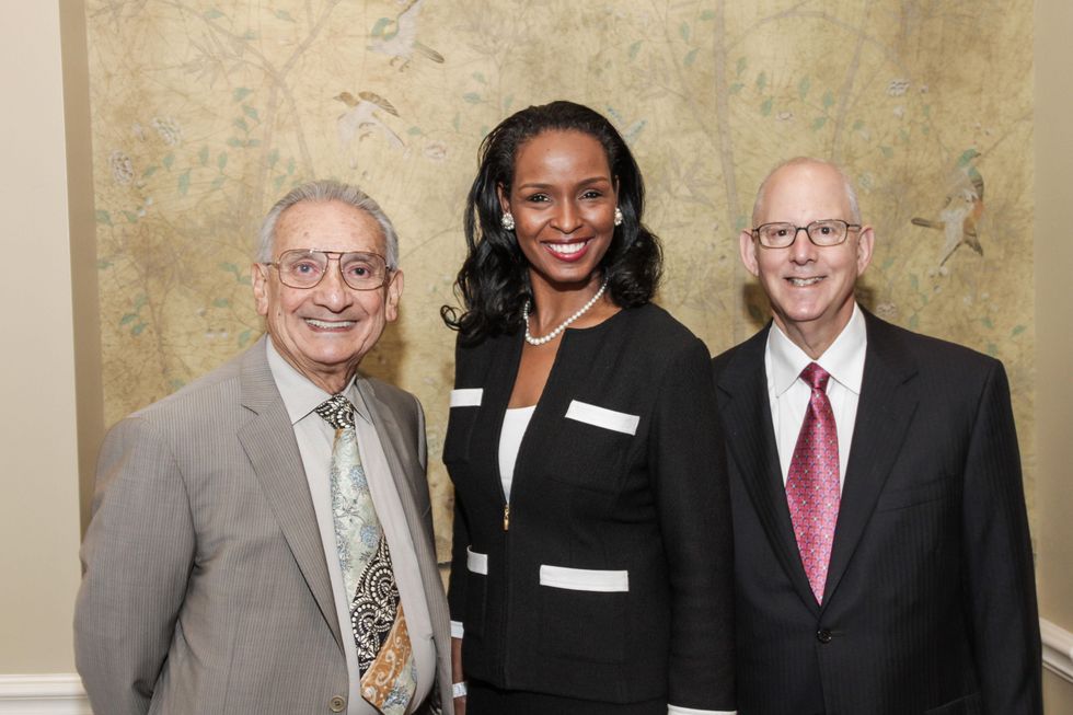 9395 Dr. Wadi Suki, from left, Windell Herron and Dr. Stephen Fadem at the National Kidney Foundation luncheon May 2014