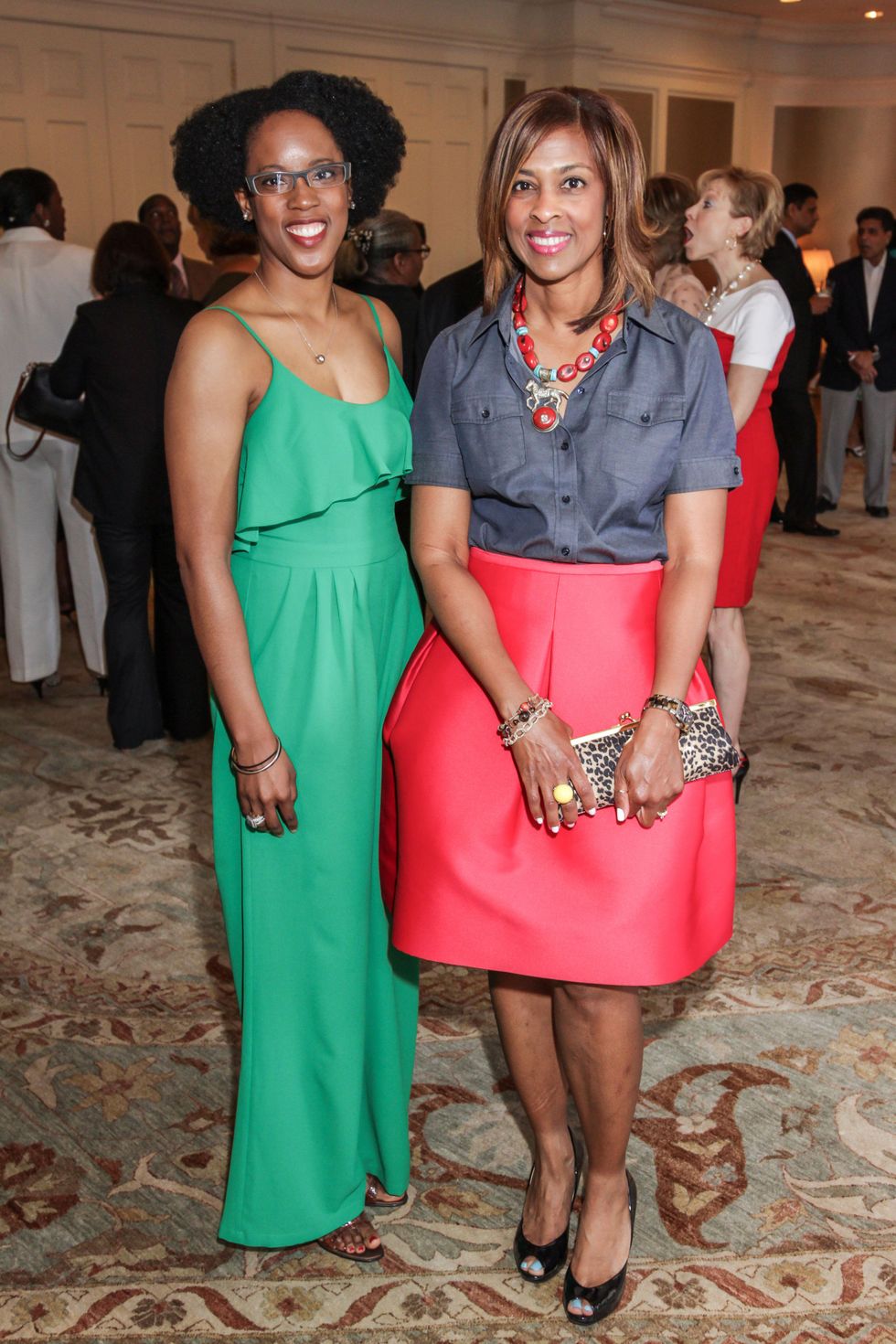 9431 Keisha Cohen Phillips, left, and Benita Byrd at the National Kidney Foundation luncheon May 2014