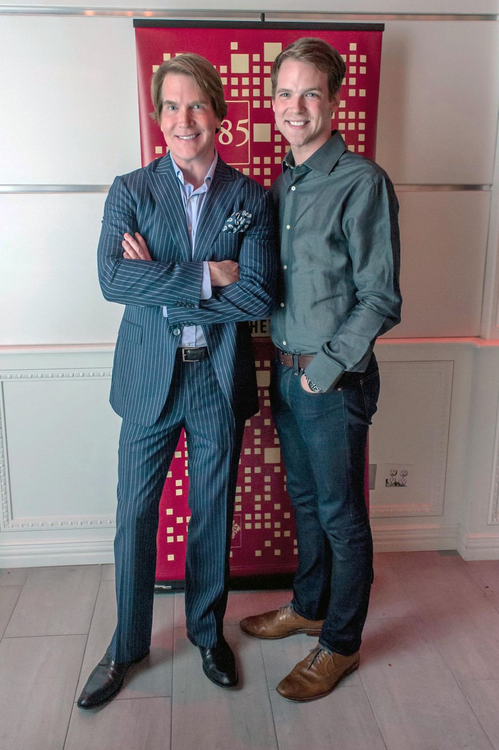 99 George Lancaster, left, and Cam Springer at the Stages Repertory Theatre Soiree Marie October 2014