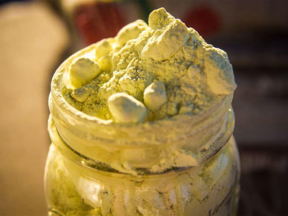 A close up photo of sulfur