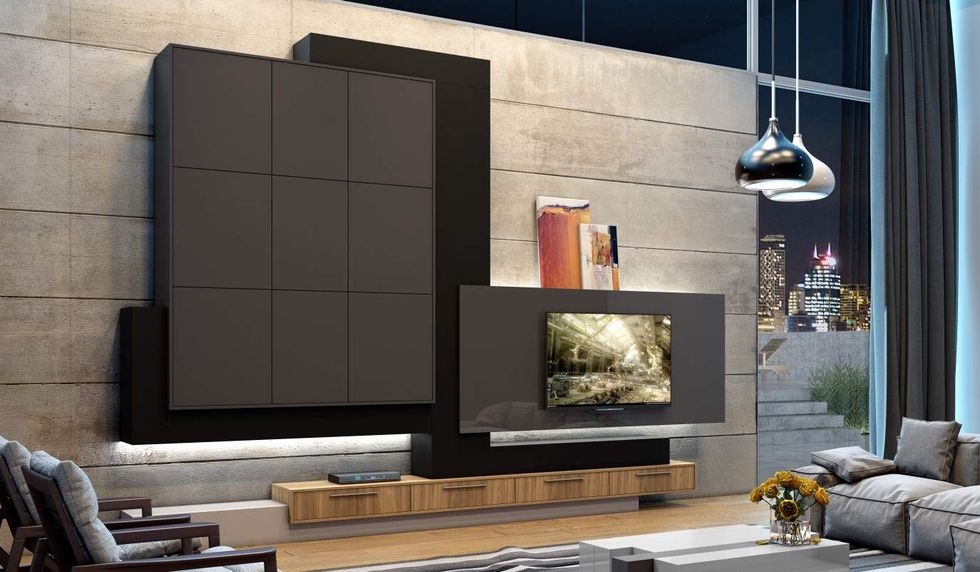 A family room designed by Marel Design Mobili