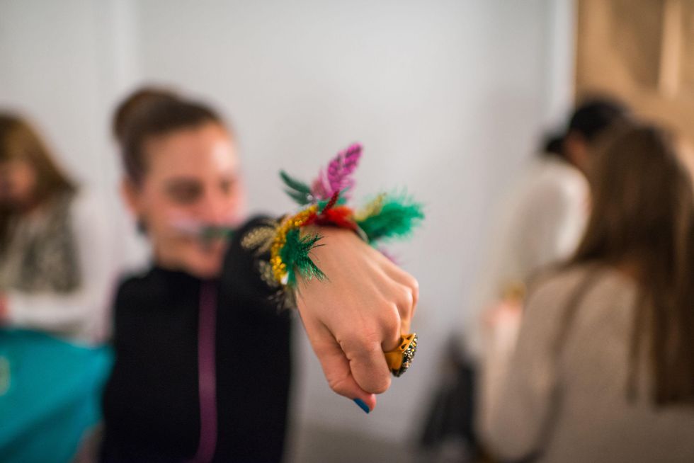 A handmade craft at the MFAH Art Crowd Party November 2014