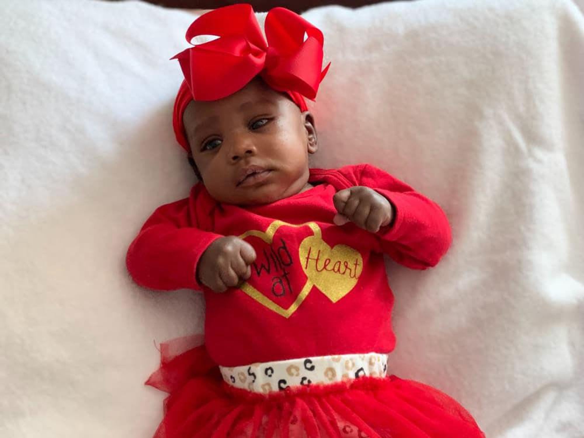 A healthy and happy baby Laila.