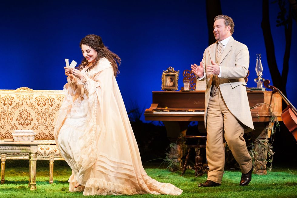 A Little Night Music - Houston Grand Opera - Photographer Lynn Lane Andrea Carroll as Anne Egerman and Chad Shelton as Fredrik Egerman
