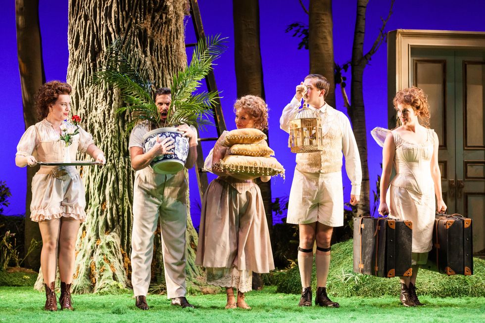 A Little Night Music - Houston Grand Opera - Photographer Lynn Lane Natalya Romaniw as Mrs. Anderssen, Scott Quinn as Mr. Erlanson, Uliana Alexyuk as Mrs. Nordstrom, Samuel Schultz as Mr. Lindquist; Sarah Mesko as