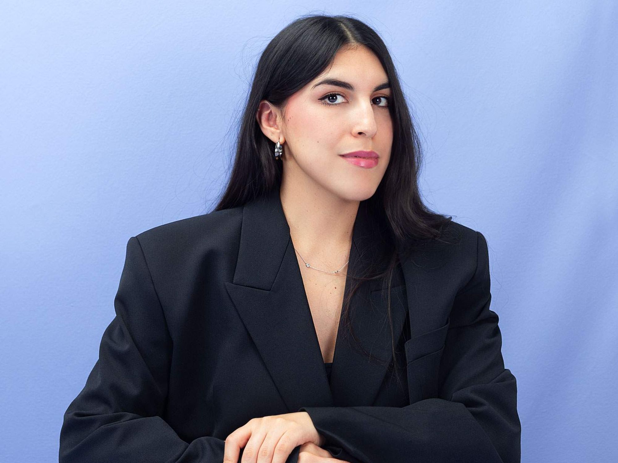 A portrait of artist Karen Navarro for Discovery Green