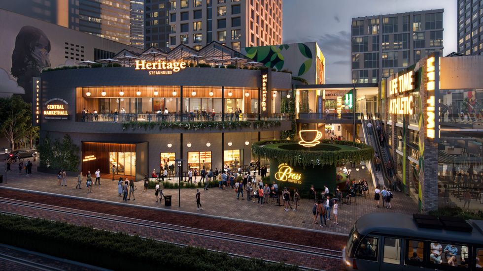 A rendering of GreenStreet in Downtown Houston