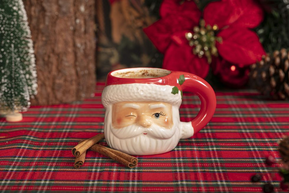a santa claus mug