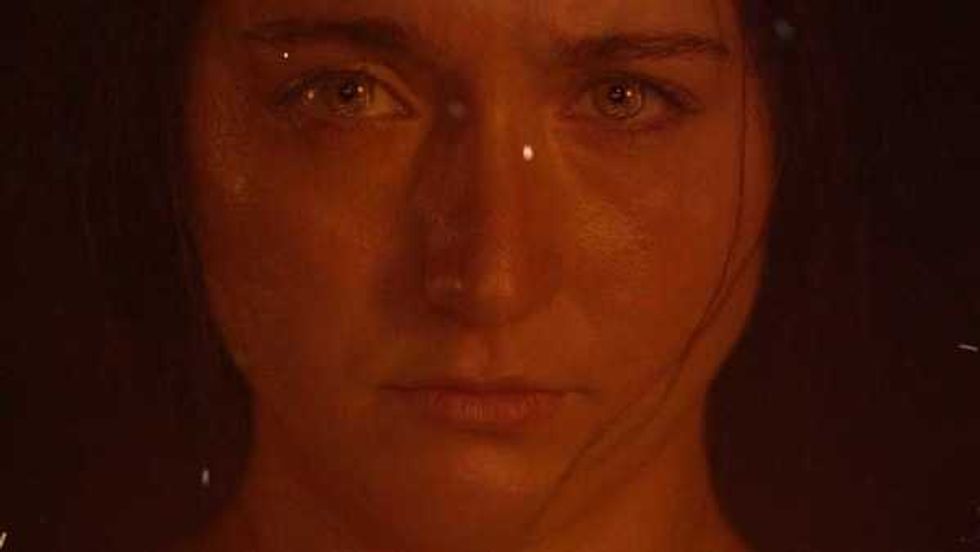 A woman's face in the Texas Legacy in Lights Show