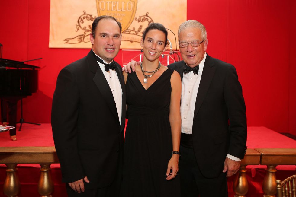 Aaron and Sarah Stai, from left, with Harlan Stai at the HGO Opening Night Celebration October 2014