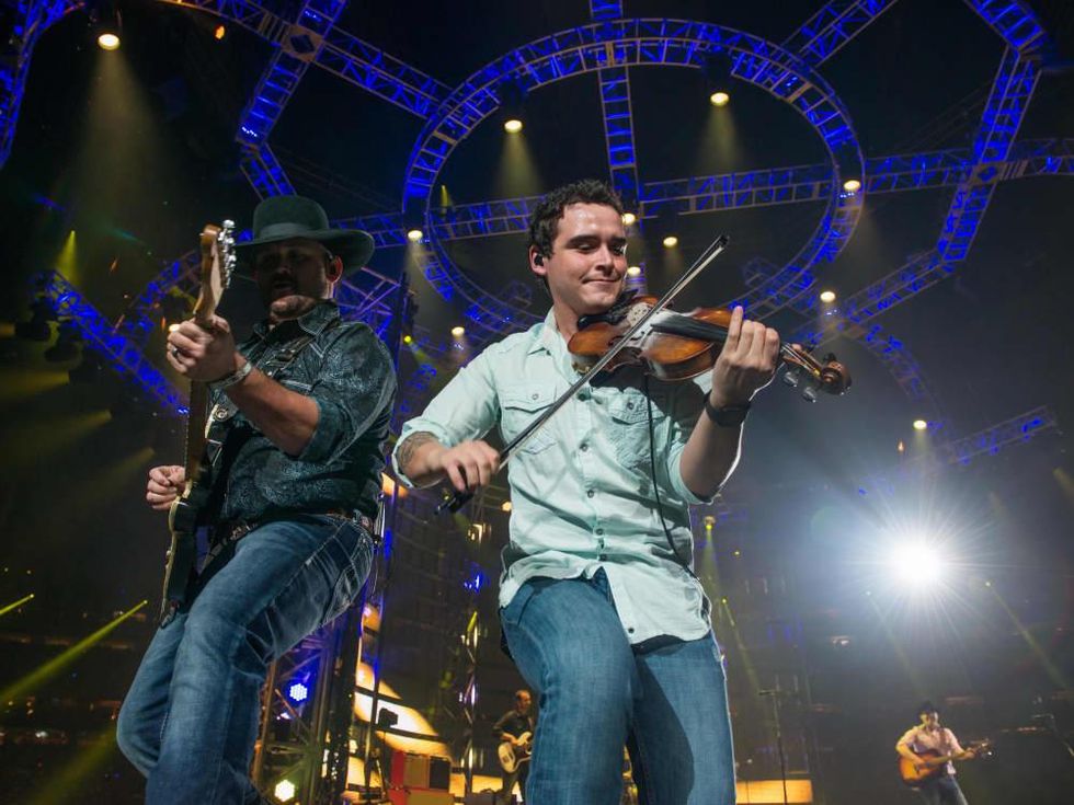 Aaron Watson at RodeoHouston opener 2017 fiddle player