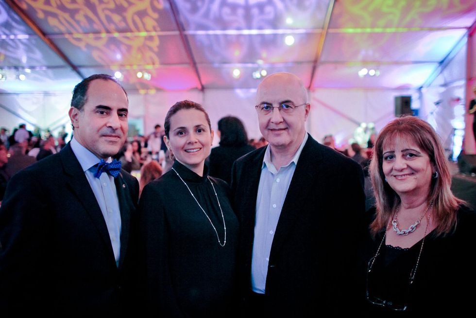Abdel A. Elkhadiri, from left, Dania Dandashli, Wadih El Hajj, Wafa Abdin at the FotoFest opening party March 2014