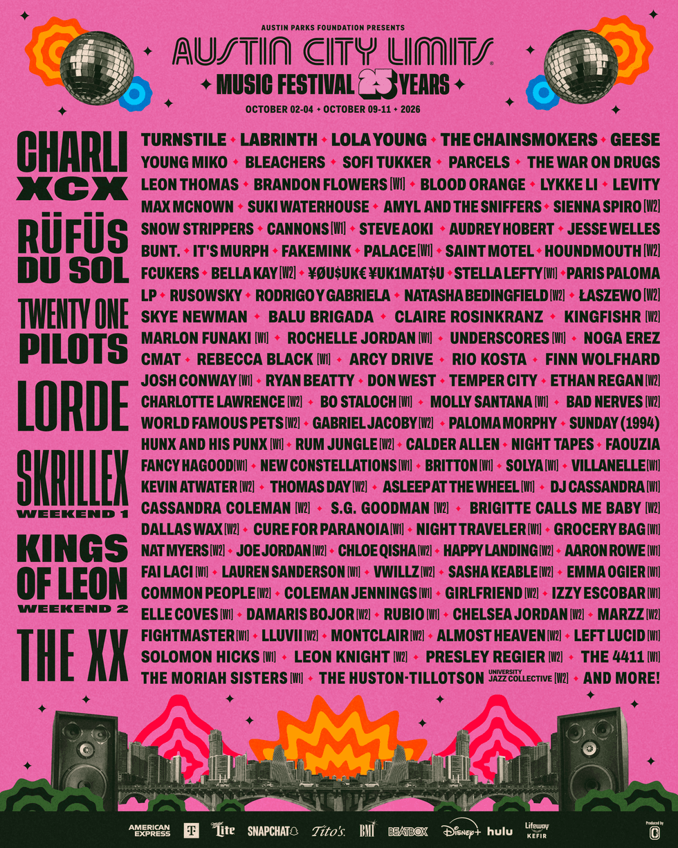 ACL Fest 2026 lineup