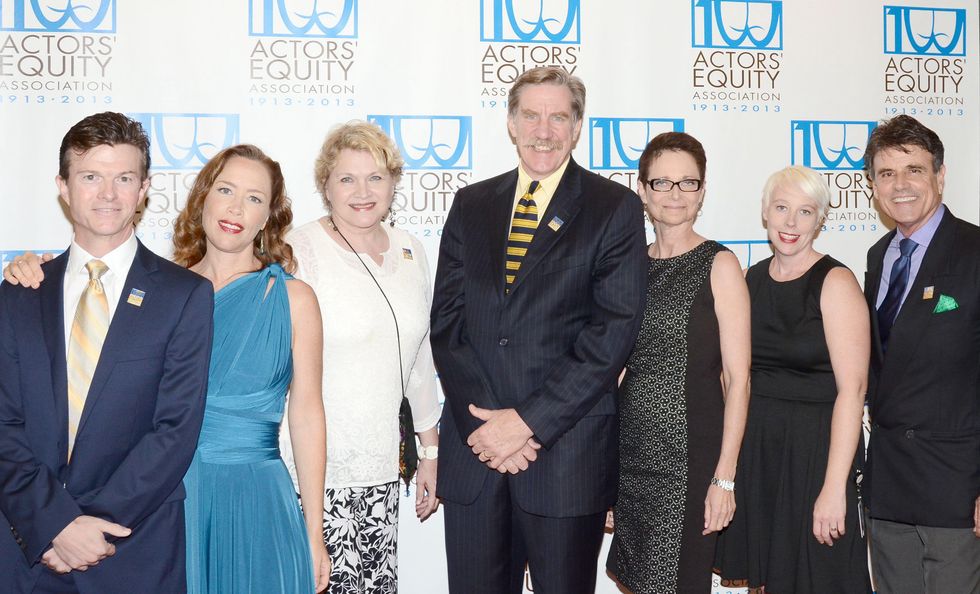 Actors' Equity Fund anniversary event September 2013 Joel Sandel, Carolyn Johnson, Susan Shofner, Nick Wyman, Mary McColl, Karen Mata, David Grant
