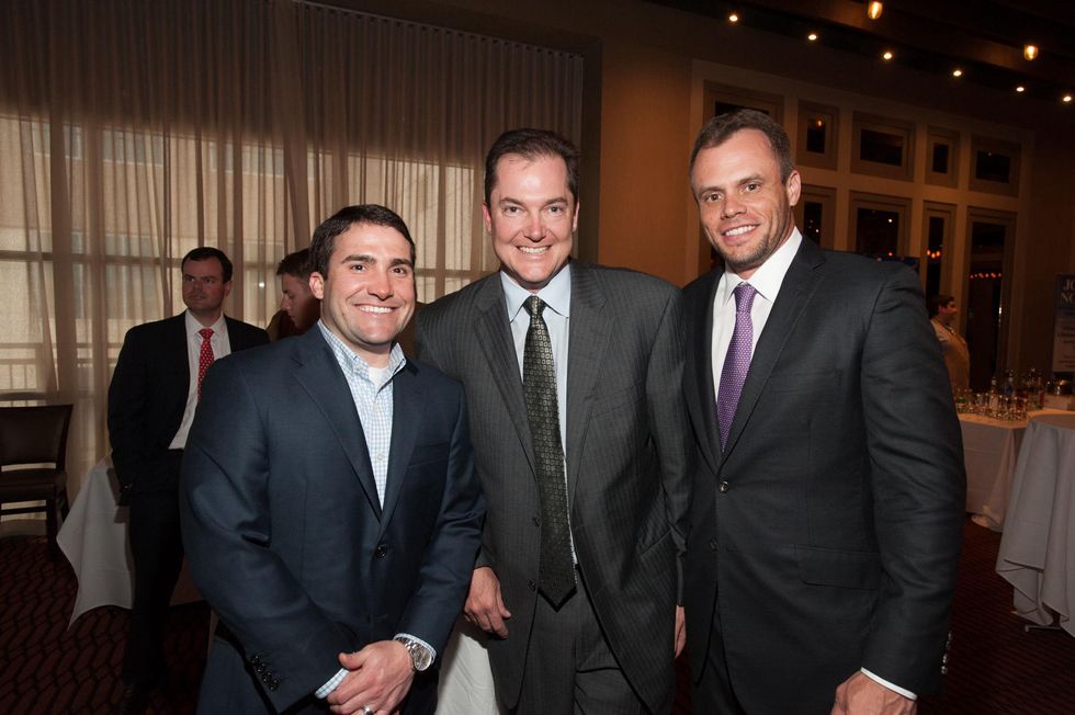 Adam Jackson, from left, Wally Reid and Ryan Getz at the Houston Police Department benefit April 2015
