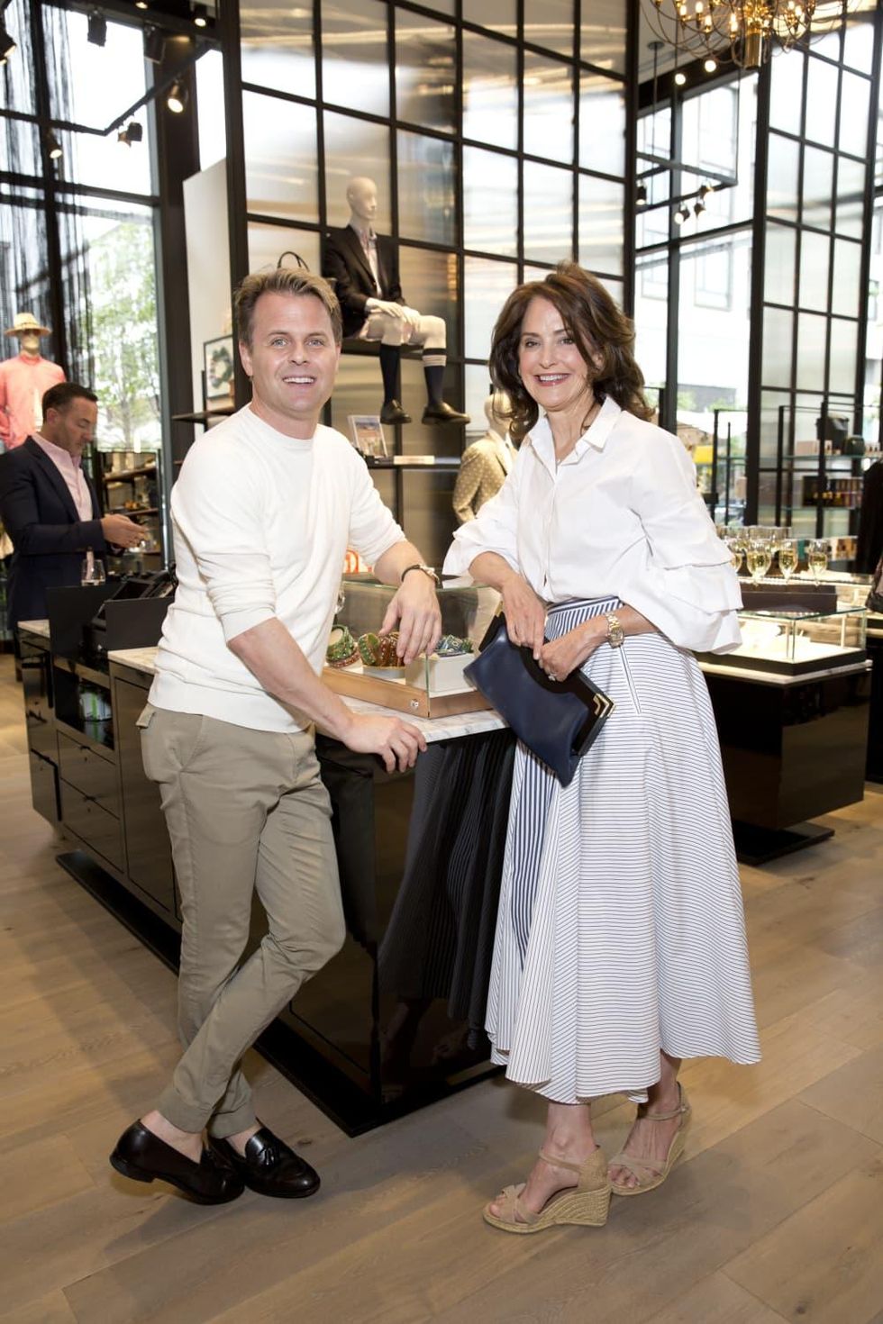 Adam Lippes, Laurie Morian at luncheon