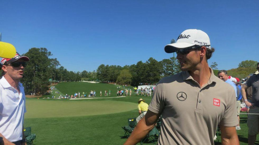 Adam Scott at the Masters Golf Tournament April 2013