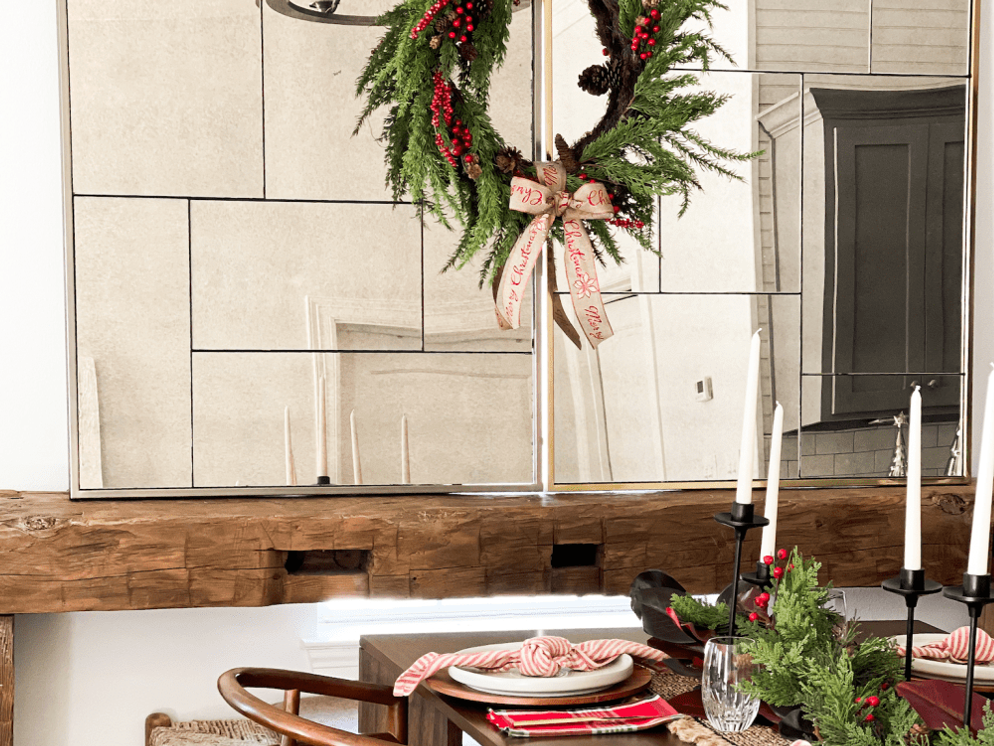 Adding wreaths makes a home feel festive.