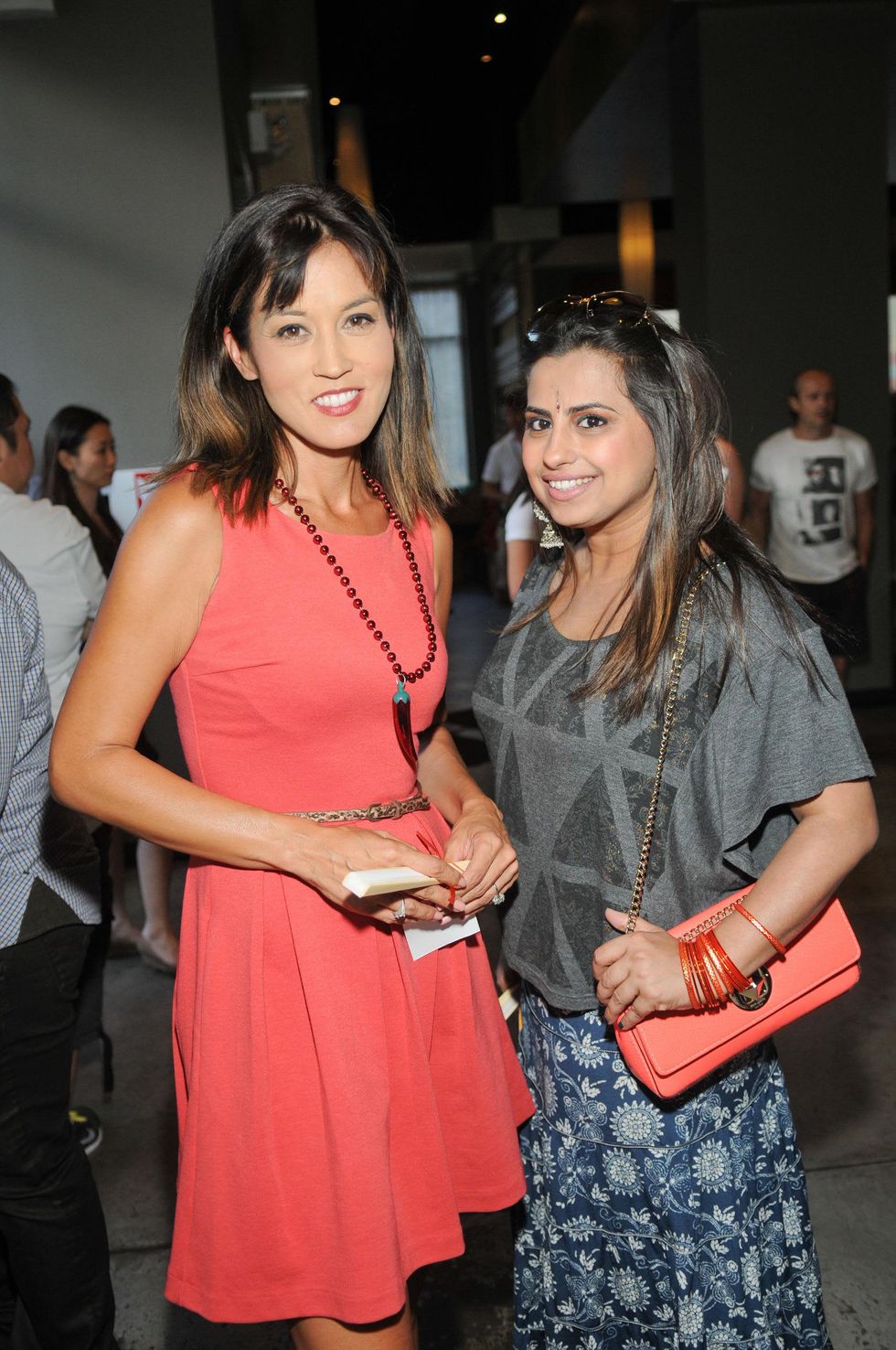 Adela Uchida, left, and Ruchee Mukerjee at the Curry Crawl May 2014