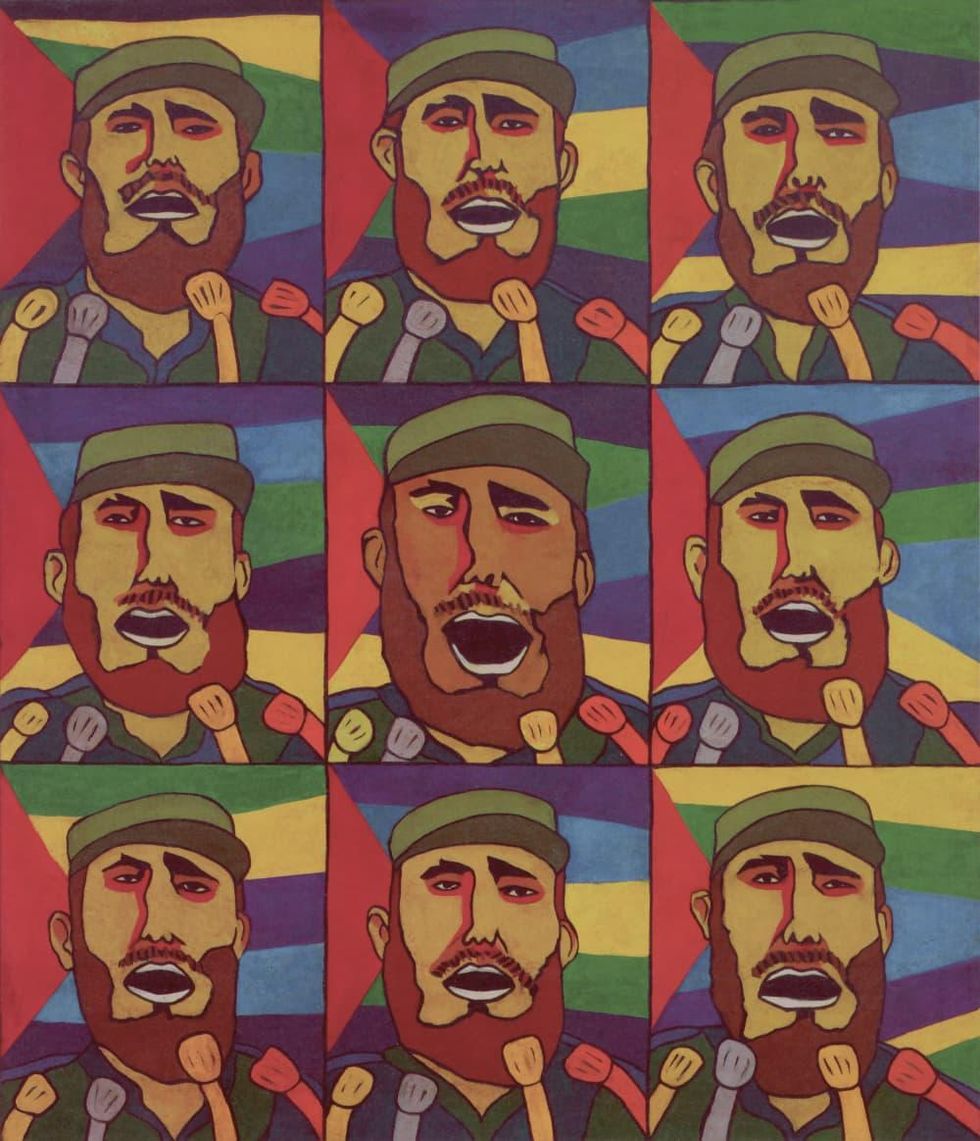 Adi\u00f3s Utopia: 9 Repeticiones del Fidel con Micr\u00f3fono (9 Repetitions of Fidel with a Microphone)