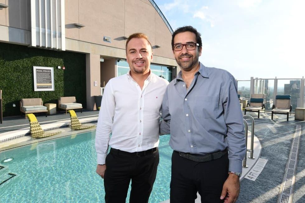 Adrian Duenas, Marcelo Saenz at Sabores chef party