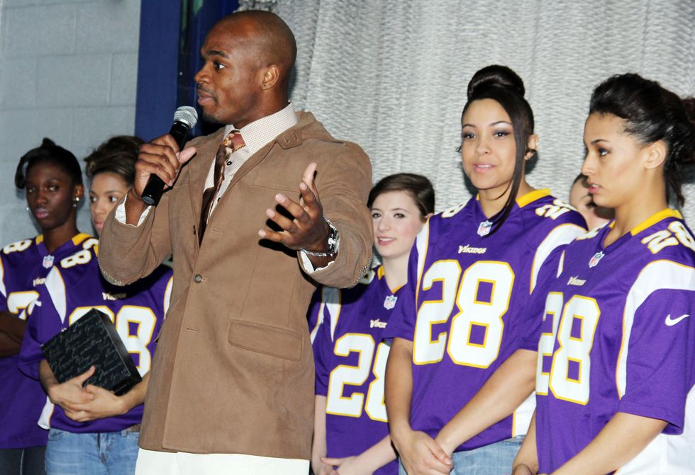 Adrian Peterson fashion show, February 2013, Adrian Peterson