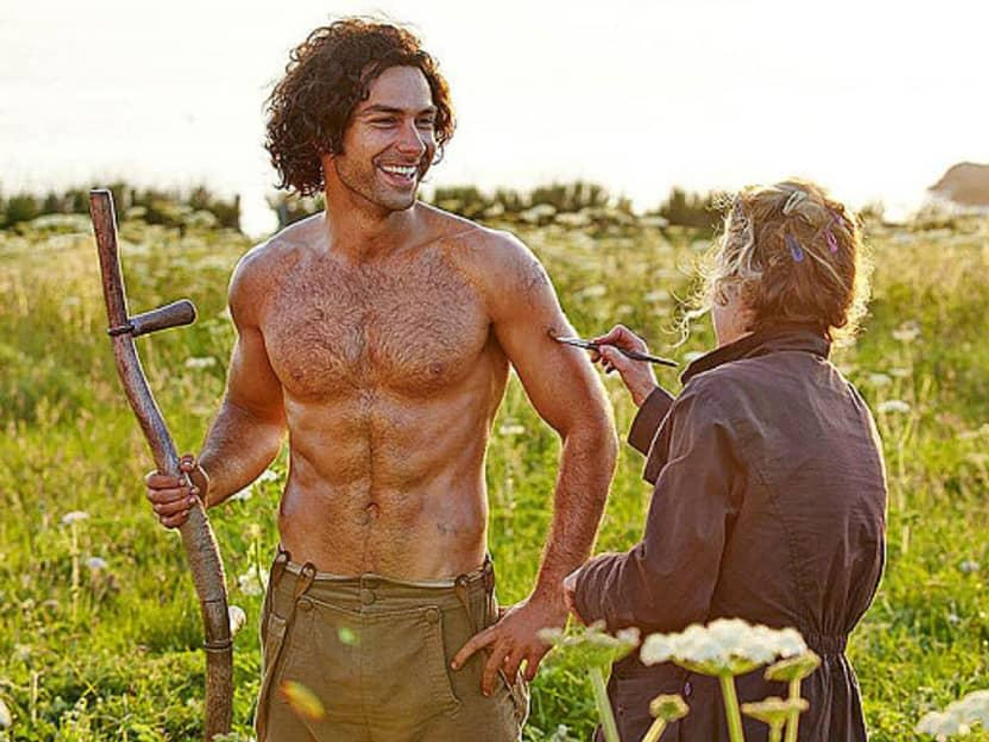 Aidan Turner in Poldark shirtless