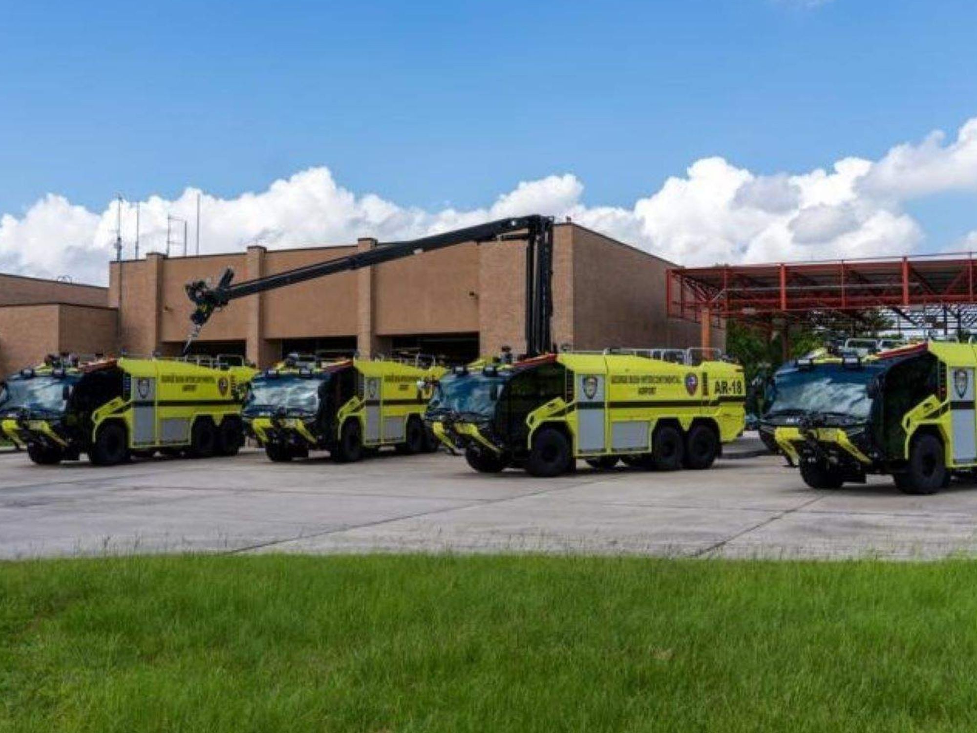 Aircraft Rescue and Fire Fighting (ARFF) trucks
