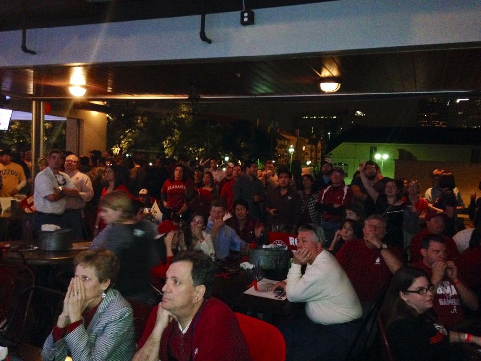 Alabama fans at watch party Nov 2013