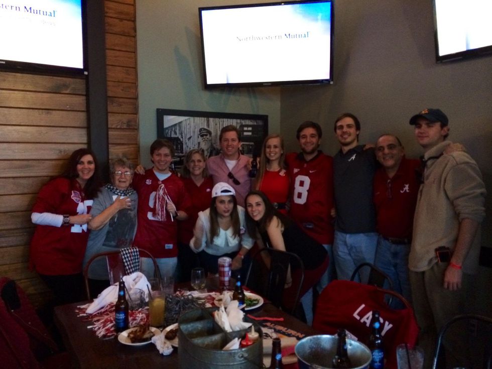 Alabama fans at watch party Nov 2013