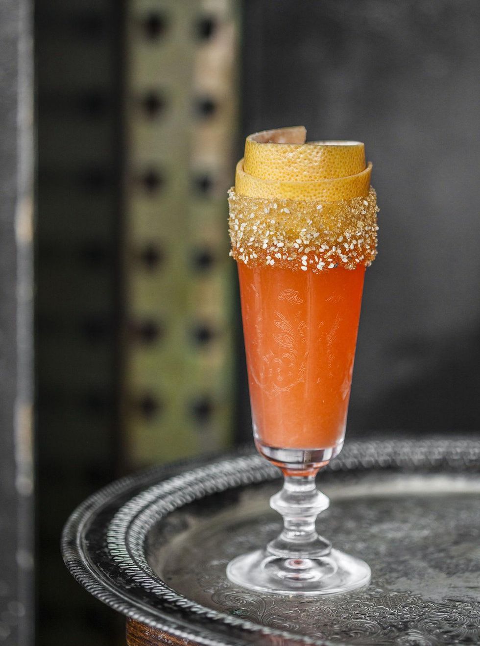 Alba Huerta Julep pomelo crusta cocktail