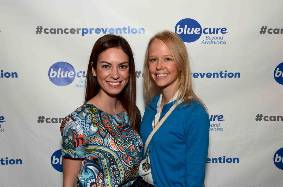Alba Metushi, left, and Katie Ferleman at Blue Cure Young Professionals February 2014