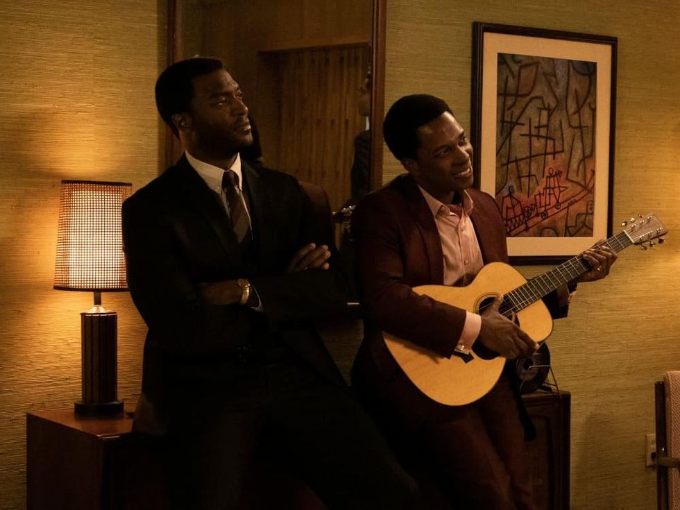 Aldis Hodge and Leslie Odom Jr. in One Night in Miami...