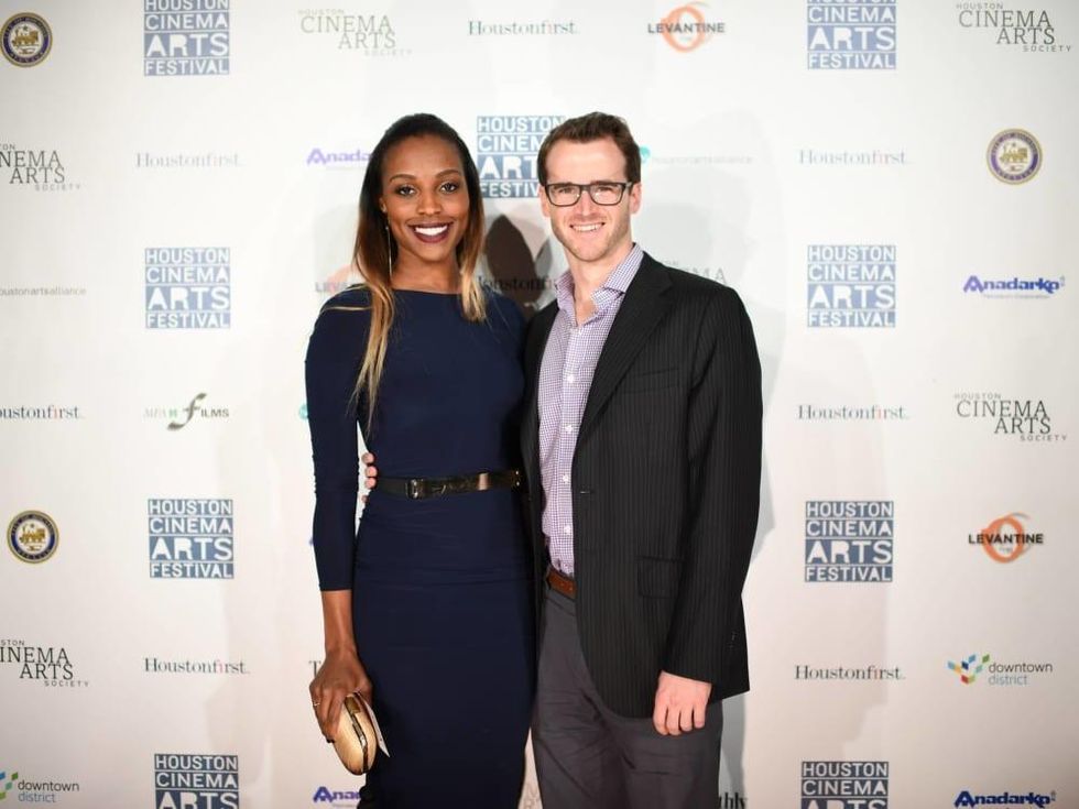 Alecia Harris, Steven Rogers at Houston Cinema Arts Festival opening night