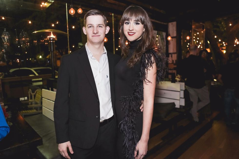Alex Bishop and Madeline McDonald at the Page Parkes & Ruggles Black Holiday Soiree December 2014