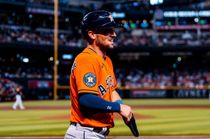 Astros' Alex Bregman makes a lightning fast grab to secure the out at first  vs. Twins