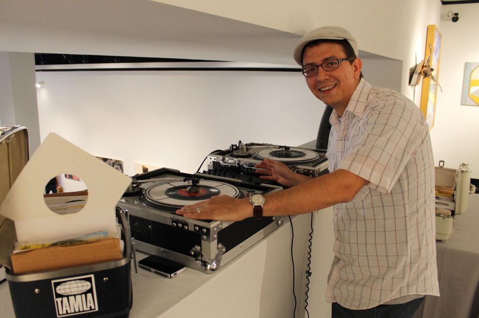 Alex Larotta at the Lawndale Big Show preview party July 2014