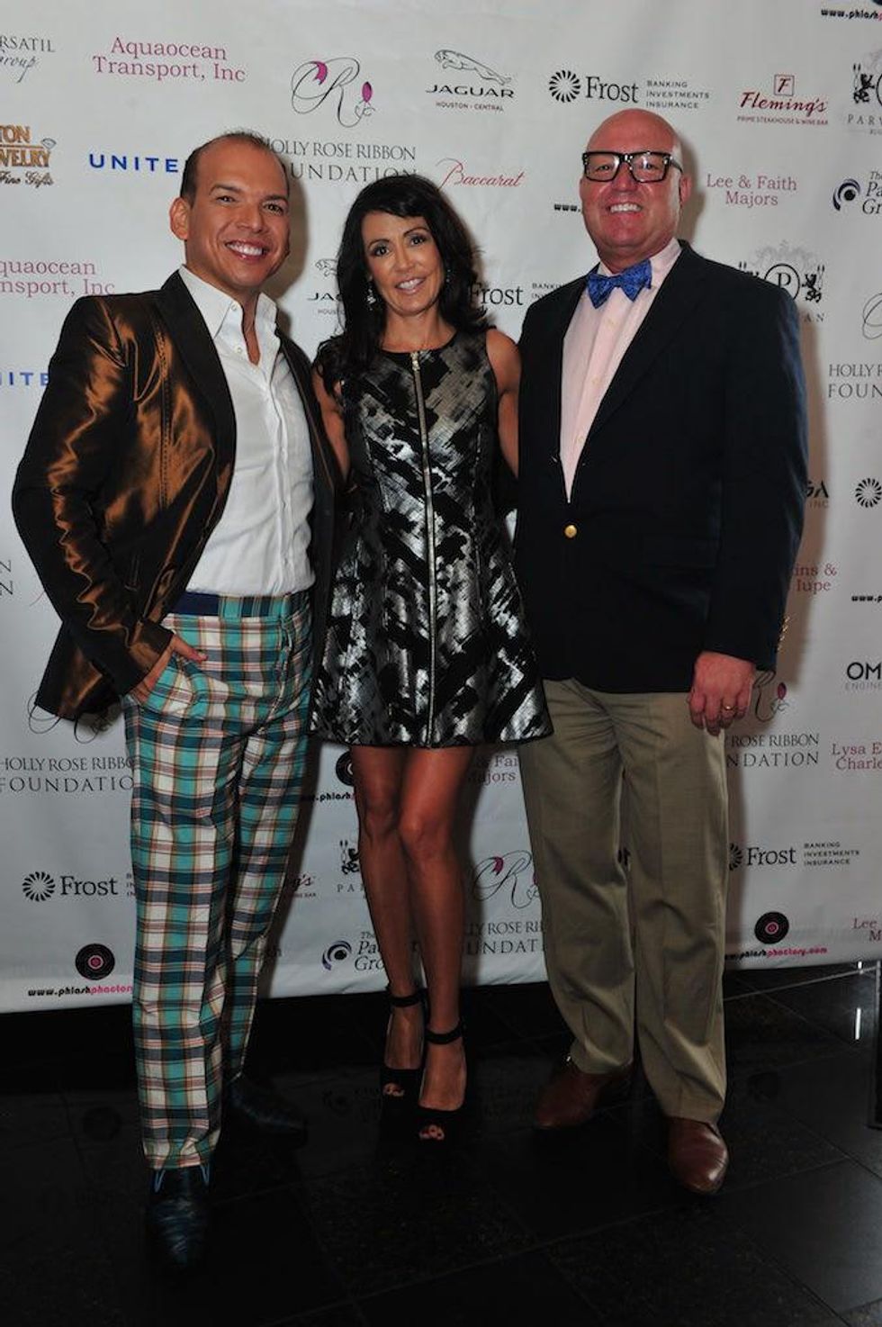 Alex Martinez, from left, Diane Caplan and David Arpin at the Holly Rose Ribbon Foundation Day dinner September 2014
