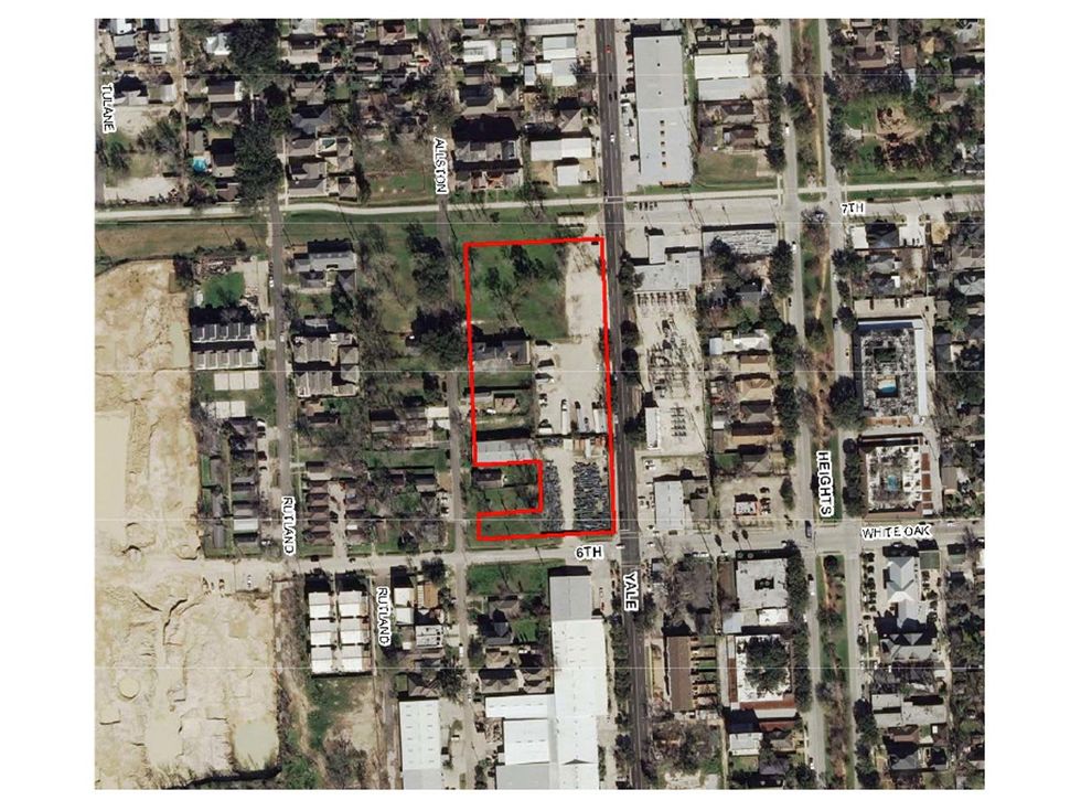 Alexan Heights on Yale, Houston Heights, January 2013, aerial