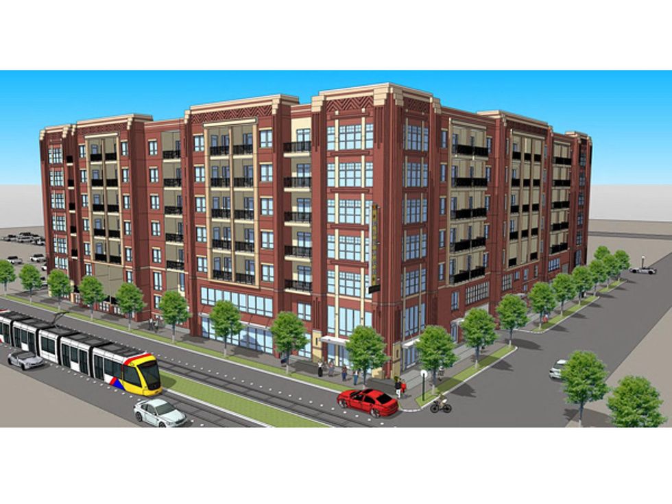 Alexan Midtown apartment complex rendering November 2013