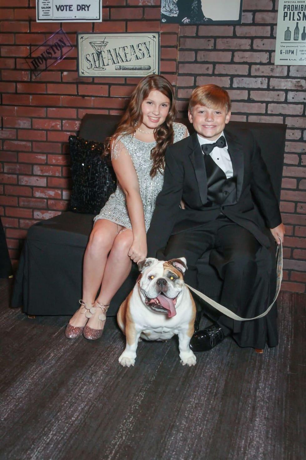 Alexandra and Stephen Gill with Bailey at CAP Gala