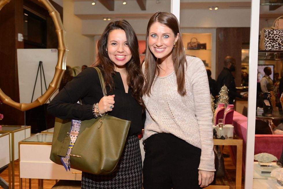 Alexandra Carreno, left, and Brittany Boone at the Elaine Turner BLVD Place Grand Opening Party December 2014