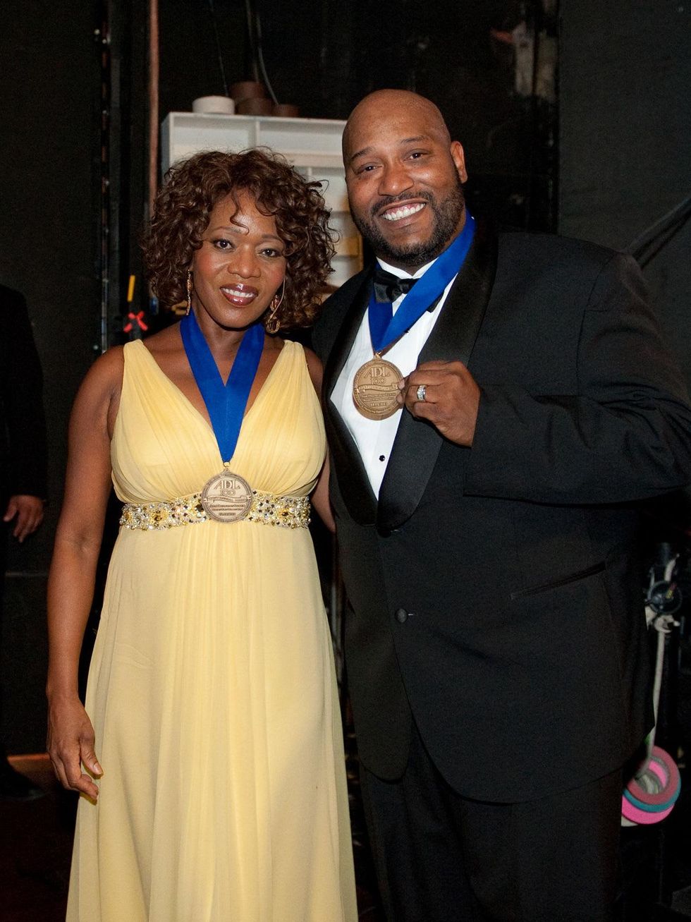 Alfre Woodard and Bun B at the ADL Houston in Concert Against Hate November 2013