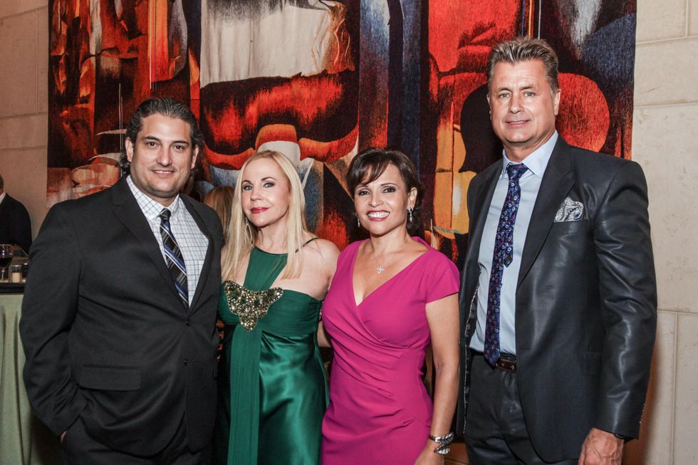 Alfredo Scaroina, from left, Carolyn Farb, Lucia Cordua and Ken Christie at the Bering Omega's Sing for Hope Event October 2014