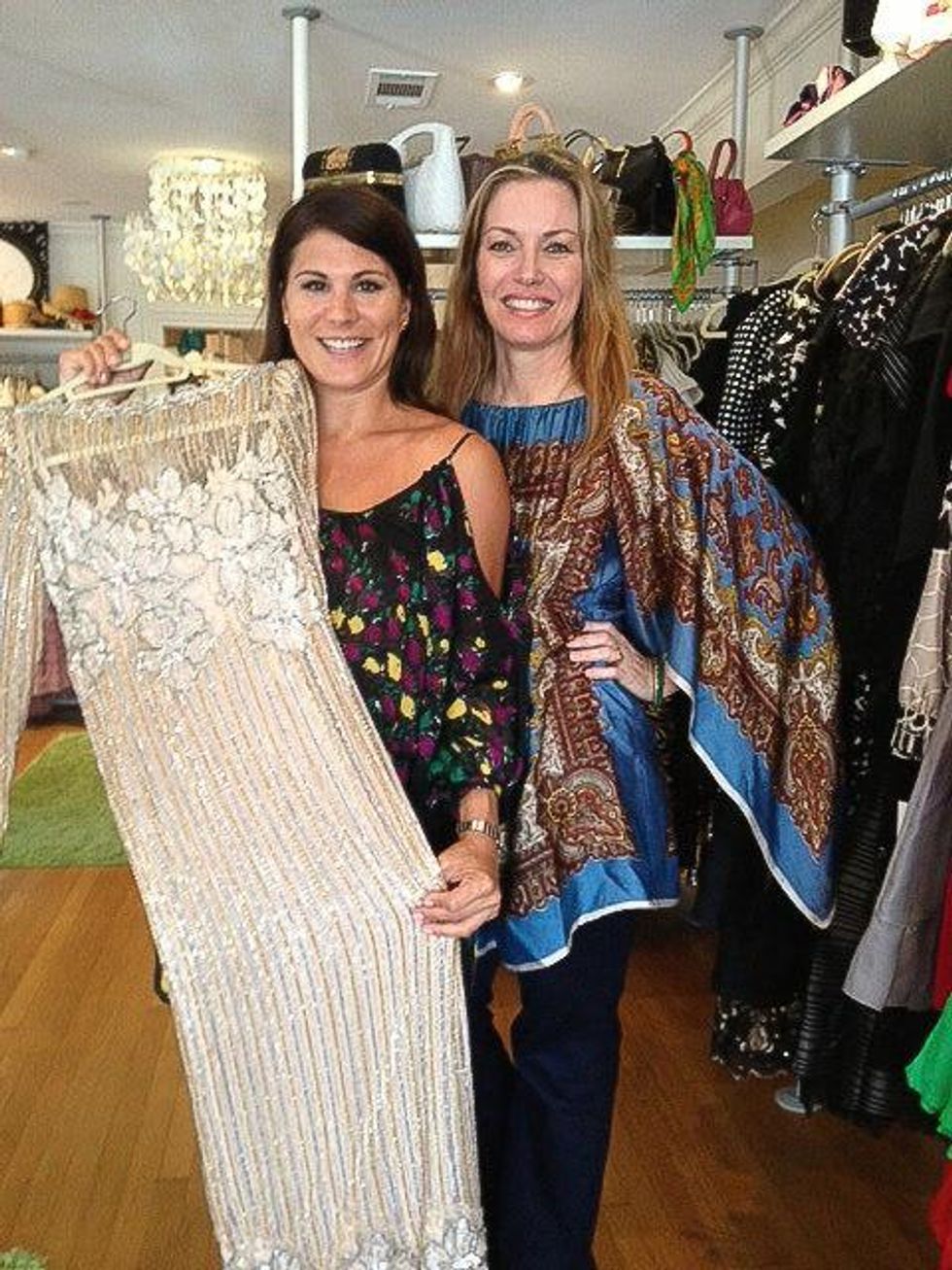 Ali Kahn, left, and Tina Davis, right at Cheeky Vintage